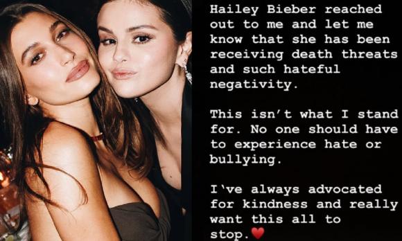 Hailey Bieber, Selena Gomez, Selena Gomez lên tiếng bảo vệ Hailey Bieber, Hailey Bieber cảm ơn nữ ca sĩ 