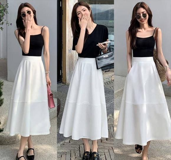thời trang, Áo ngắn kết hợp chân váy, thời trang mùa hè, thời trang mùa hè ngoài 30 tuổi mặc được