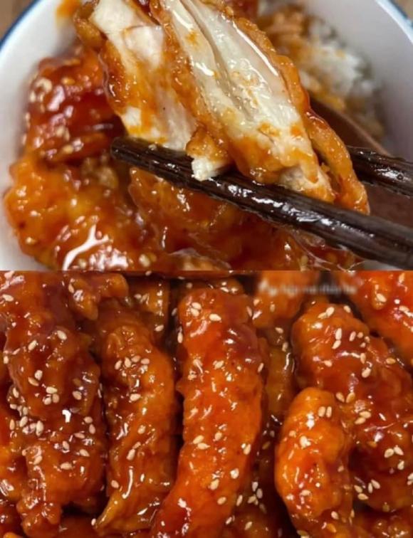 thịt lợn, thịt chiên xào, món ngon 