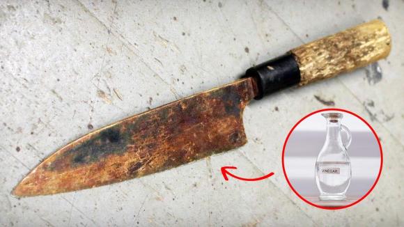 dao bị gỉ sét, dao bị cùn, mẹo tẩy dao gỉ sét