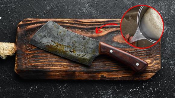 dao bị gỉ sét, dao bị cùn, mẹo tẩy dao gỉ sét