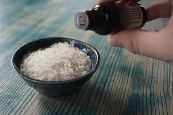 để gạo trong tủ quần áo, tác dụng của gạo, tủ quần áo