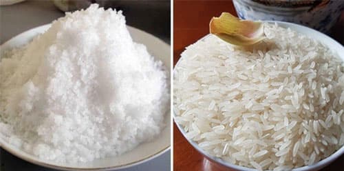 gạo muối cúng, vứt gạo muối cúng, gạo muối