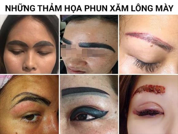 phun xăm lông mày, điêu khắc lông mày, lông mày bị lỗi