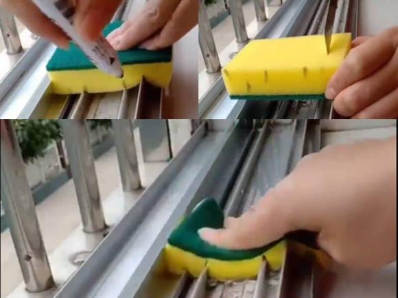 làm sạch khe cửa, làm sạch nhà cửa, khe cửa