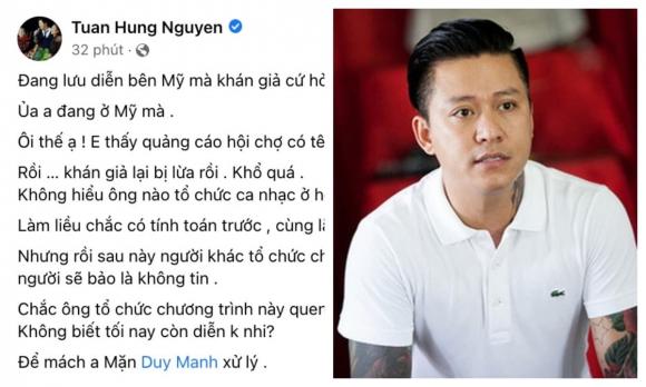 ca sĩ Duy Mạnh, ca sĩ Tuấn Hưng, sao Việt