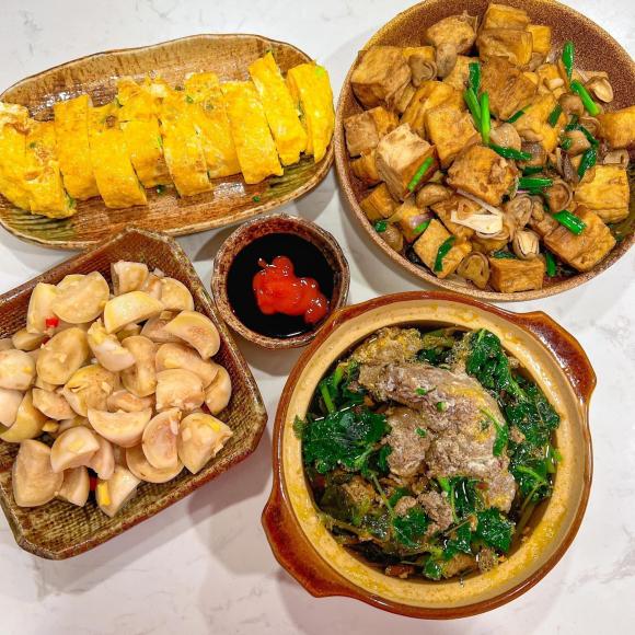 mâm cơm, mâm cơm nhà  ngon, món ngon 