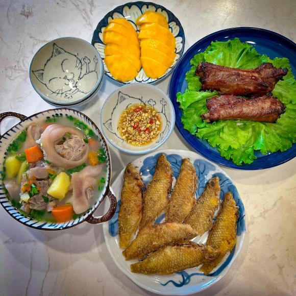 mâm cơm, mâm cơm nhà  ngon, món ngon 