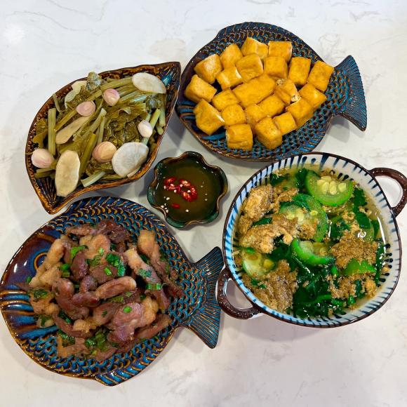 mâm cơm, mâm cơm nhà  ngon, món ngon 