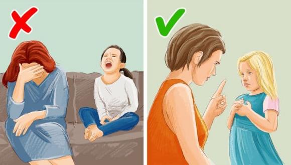 chăm con, dạy con, đối phó con khi cứng đầu, cha mẹ dạy con