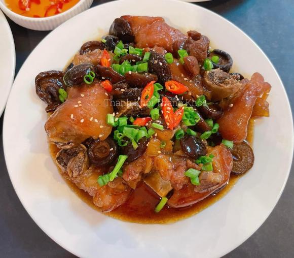 móng giò heo hầm bia, công thức móng giò heo hầm bia, món ngon từ móng giò