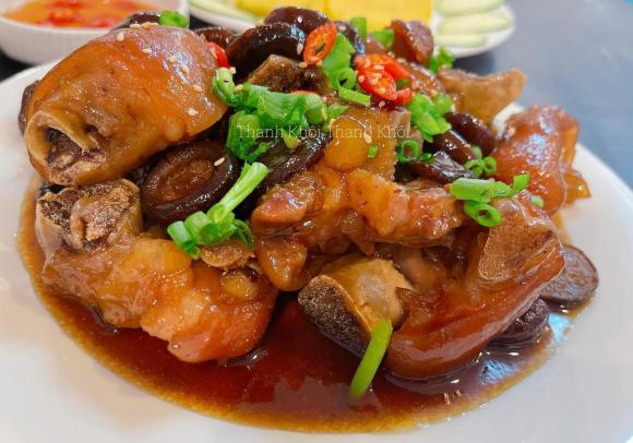 móng giò heo hầm bia, công thức móng giò heo hầm bia, món ngon từ móng giò