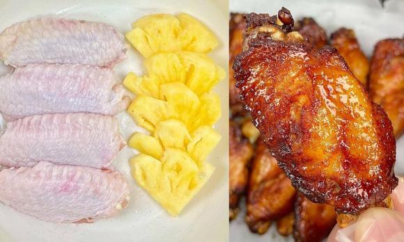 cánh gà nướng dứa, cánh gà nướng, món ngon với cánh gà