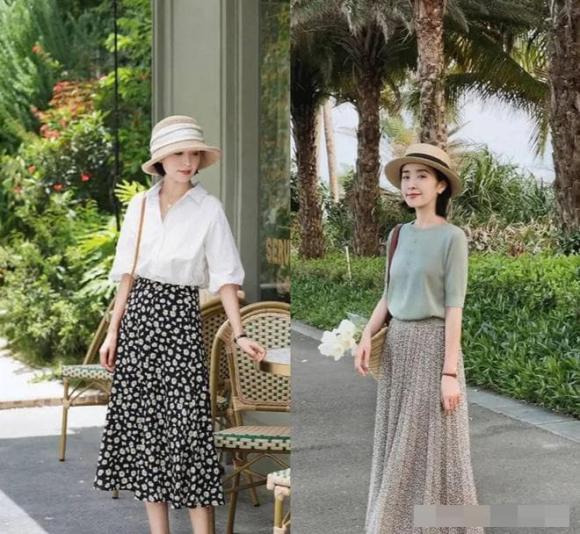 chân váy hoa, váy hoa, thời trang