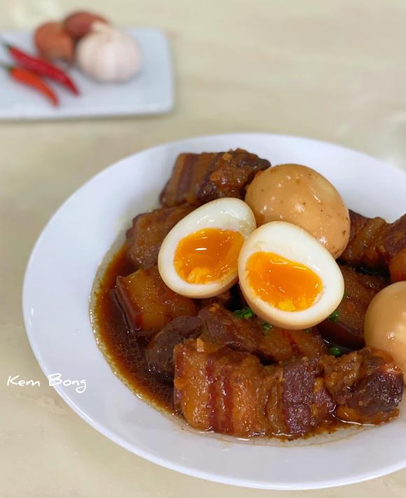 thịt kho trứng, công thức thịt kho trứng lòng đào, món ngon từ thịt lợn