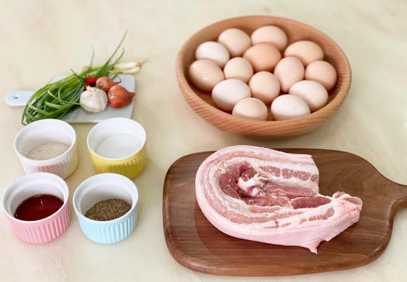 thịt kho trứng, công thức thịt kho trứng lòng đào, món ngon từ thịt lợn