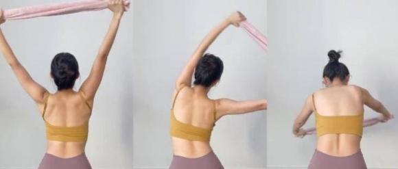 bài tập làm đẹp, làm đẹp với khăn mặt, bài tập thể dục đẹp