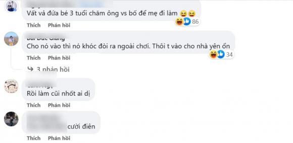 bố chăm con, ông chăm cháu, chăm cháu