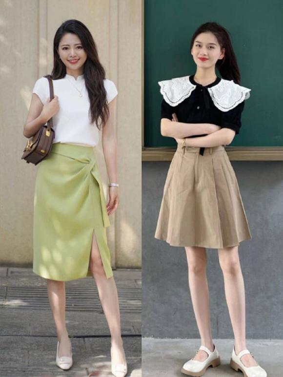 thời trang hè, cách kết hợp sơ mi và váy, sơ mi mặc với váy