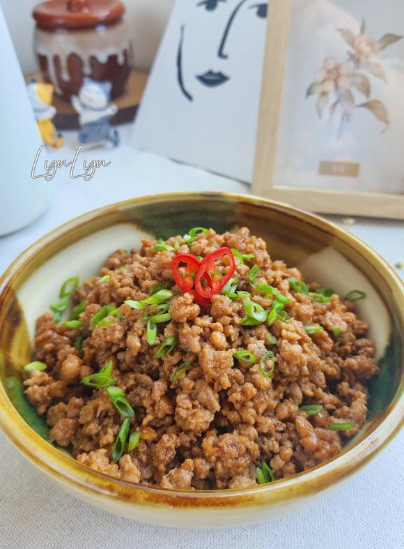 thịt xay rang nước mắm, món ngon từ thịt heo, món ngon từ thịt xay