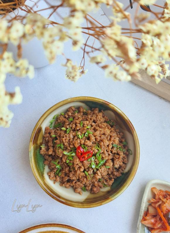 thịt xay rang nước mắm, món ngon từ thịt heo, món ngon từ thịt xay