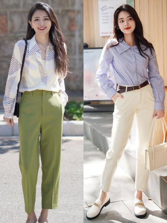 Mùa hè diện đồ trông rất tây, áo sơ mi kết hợp với quần jean hoặc chân váy trông thời trang hơn, thời trang mùa hè