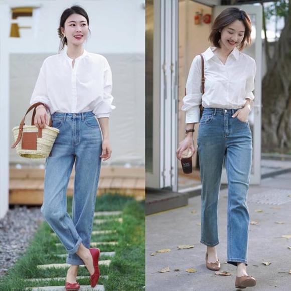 Mùa hè diện đồ trông rất tây, áo sơ mi kết hợp với quần jean hoặc chân váy trông thời trang hơn, thời trang mùa hè