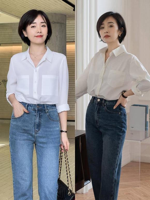 Mùa hè diện đồ trông rất tây, áo sơ mi kết hợp với quần jean hoặc chân váy trông thời trang hơn, thời trang mùa hè
