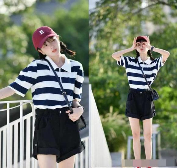 áo kẻ sọc, áo phông kẻ sọc, thời trang hè