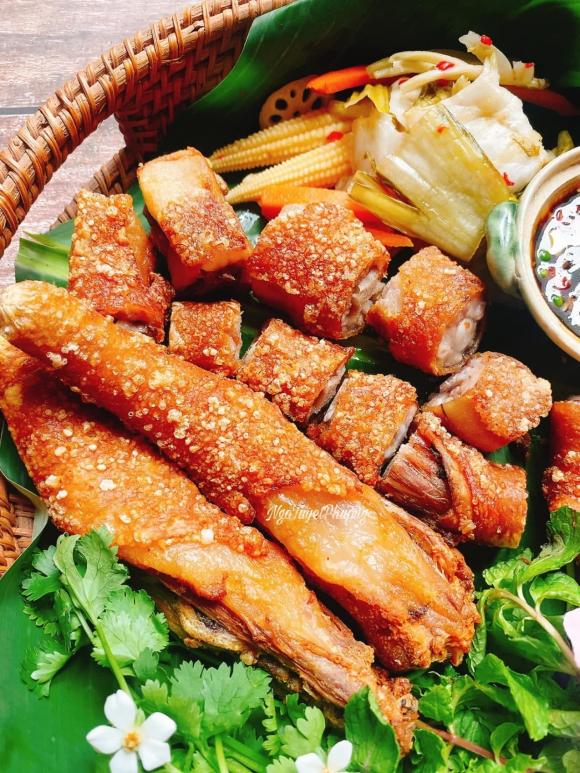 đuôi heo chiên giòn, đuôi heo, món ngon từ đuôi heo