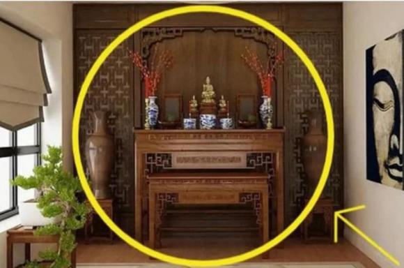 bàn thờ, đặt đồ dưới bàn thờ, phong tuyệt 