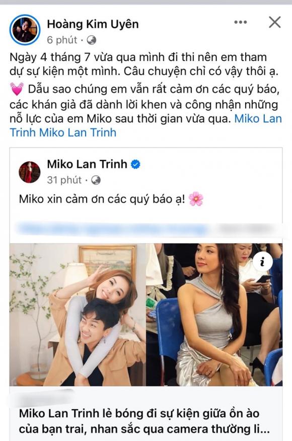 miko lan trinh, sao việt 