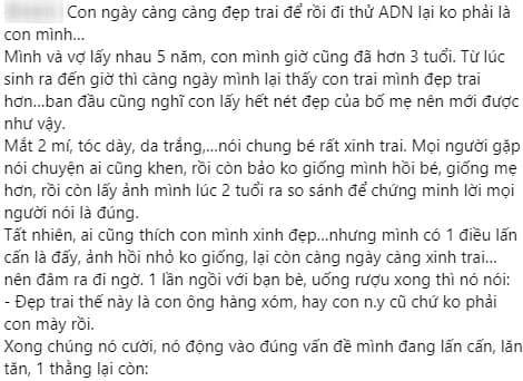 xét nghiệm ADN, không phải con mình, đổ vỏ 
