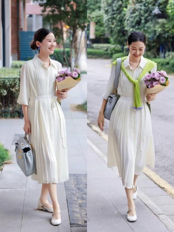 thời trang phụ nữ ngoài 30 tuổi, thời trang mùa hè, váy dài thanh lịch