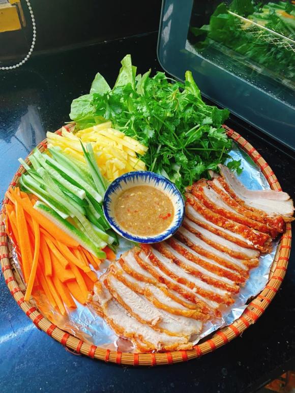 ba chỉ nướng, ba chỉ nướng giòn ra, ba chỉ nướng cuốn rau