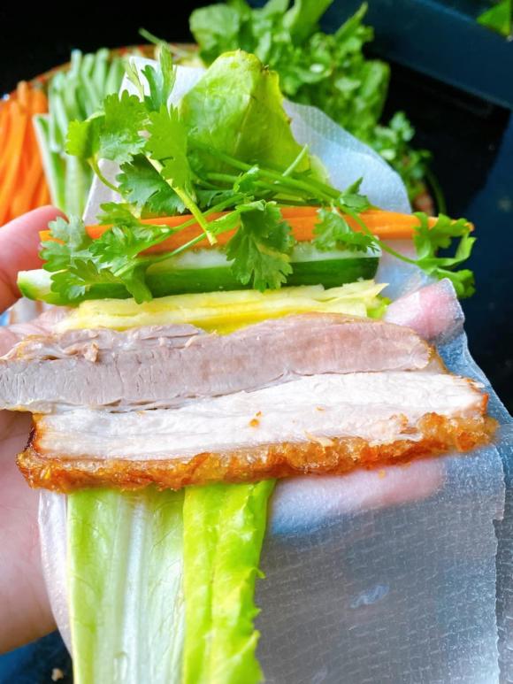 ba chỉ nướng, ba chỉ nướng giòn ra, ba chỉ nướng cuốn rau