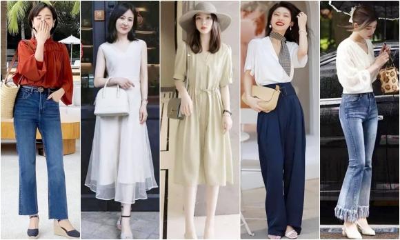 thời trang mùa hè, thời trang của cô nàng thấp bé, quần ống rộng không nên phối với giày này