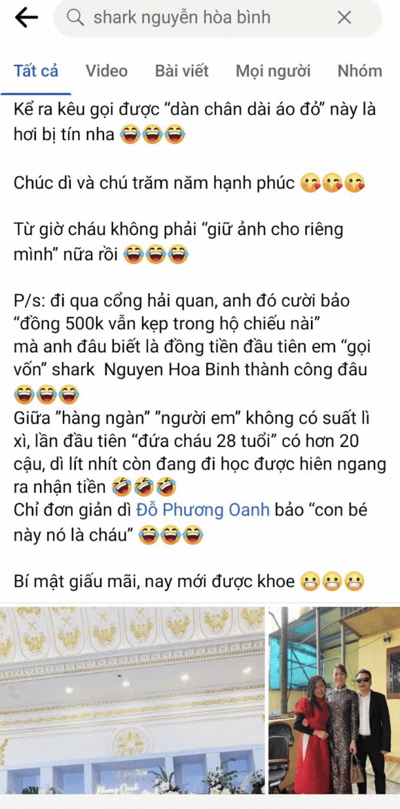 diễn viên Phương Oanh, Shark Bình, sao Việt