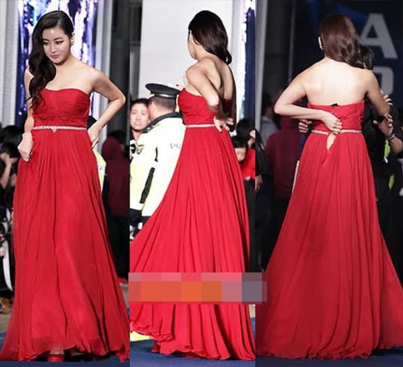thảm đỏ sao, Sao Hàn Quốc, sự cố trang phục của sao Hàn 
