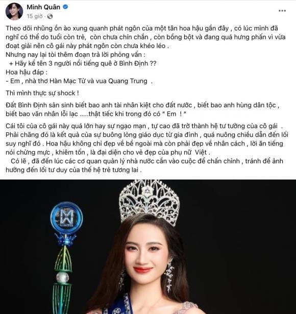 Miss World Vietnam 2023, hoa hậu Huỳnh Trần Ý Nhi, phát ngôn của hoa hậu Ý Nhi, sao Việt