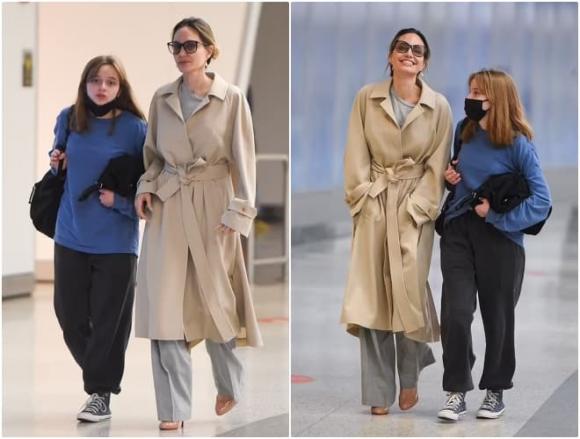 View - Angelina Jolie trông vui vẻ lạ thường khi bên con gái nhỏ Vivienne sau khoảng thời gian làm việc chung trong một vở nhạc kịch