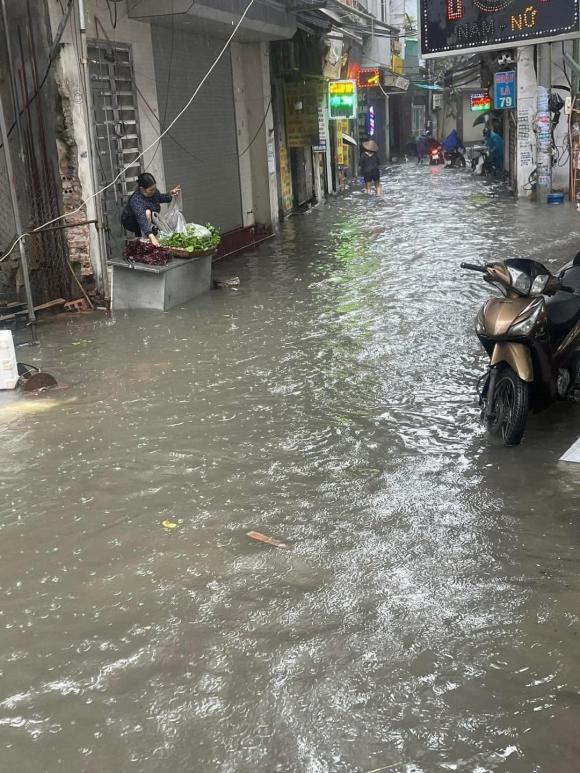 Hà Nội mưa to, Hà Nội, đường phố ngập lụt
