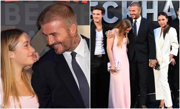 View - Victoria xuất hiện lộng lẫy bên các con tại buổi ra mắt phim tài liệu mới của David Beckham, hai 'con dâu' Nicola và Mia cũng có mặt