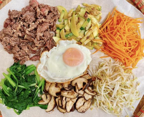  cơm trộn, cách làm cơm trộn, món ngon 