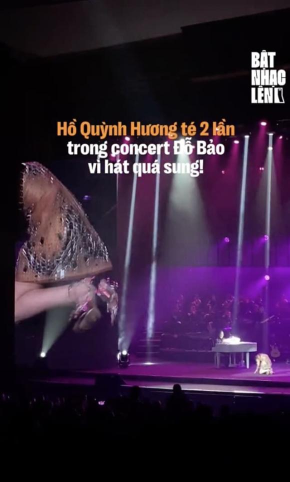View - Diễn quá sung tại concert, Hồ Quỳnh Hương bất ngờ gặp sự cố té ngã 2 lần trên sân khấu khiến fan xót xa