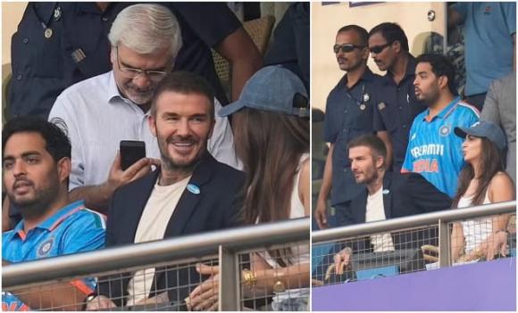 View - David Beckham tươi tắn 'pose' ảnh cùng fan nữ xinh đẹp khi ngồi cạnh mỹ nhân Ấn Độ Kiara Advani