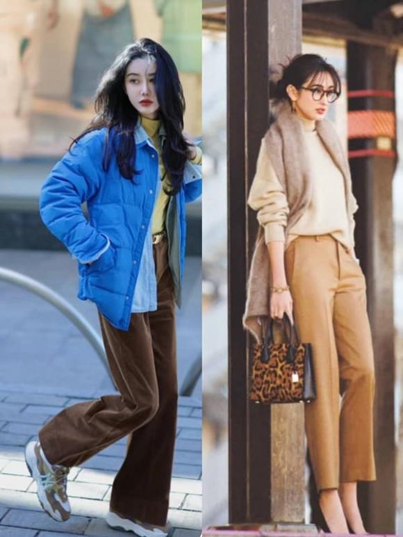 quần màu cà phê, thời trang mùa đông, xu hướng thời trang mùa đông