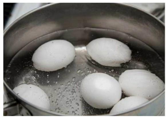 trứng vịt lộn, rau răm, cách luộc trứng vịt lộn
