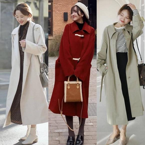 “Áo khoác + váy”, thời trang mùa đông, phong cách thời trang thanh lịch, nữ tính
