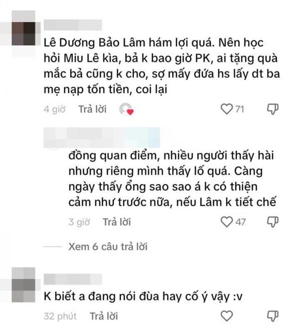diễn viên Lê Dương Bảo Lâm, sao Việt